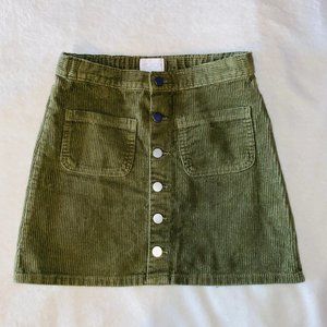 green skirt